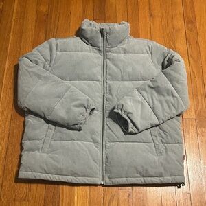 Levis Jacket Womens Size XXL Light Green/Teal Puffer Corduroy Coat‎